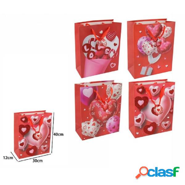 Trade Shop - Set 6pz Buste Regalo San Valentino Cuori 30 X