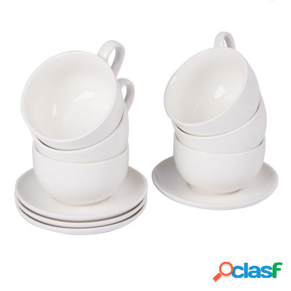 Trade Shop - Set 8 Pezzi Per Colazione Cappuccino 4 Tazze