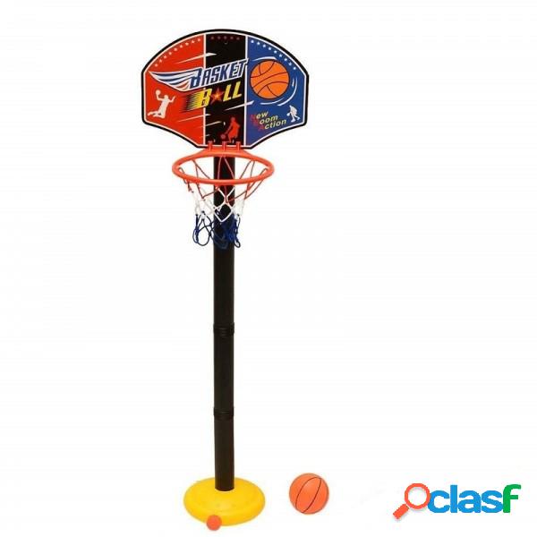 Trade Shop - Set Canestro 115cm + Pallone Basket Con Rete