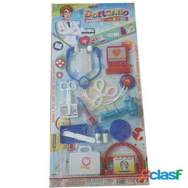 Trade Shop - Set Kit Dottore Stetoscopio Forbice Siringa