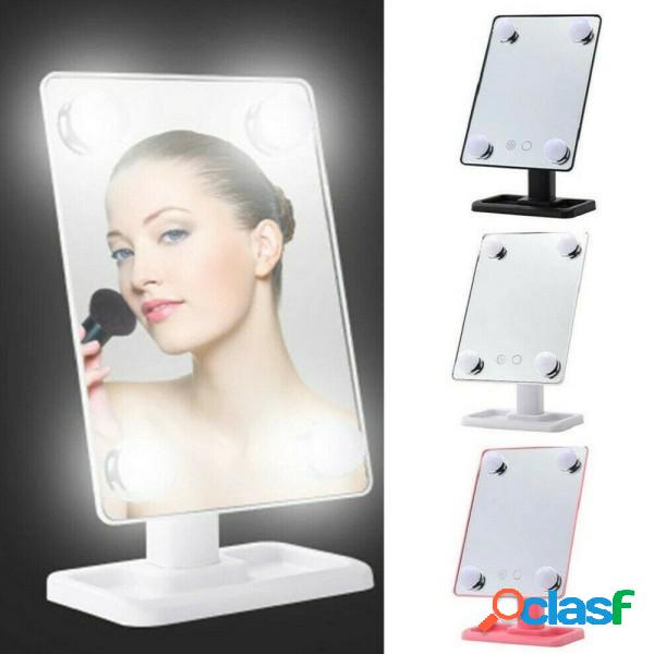 Trade Shop - Specchio Da Trucco Illuminato 4 Luci A Led