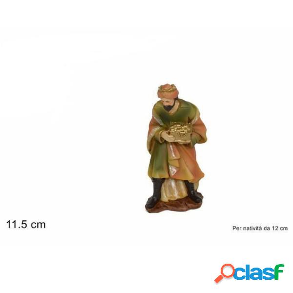 Trade Shop - Statuina Melchiorre 12cm Per Presepe In Resina