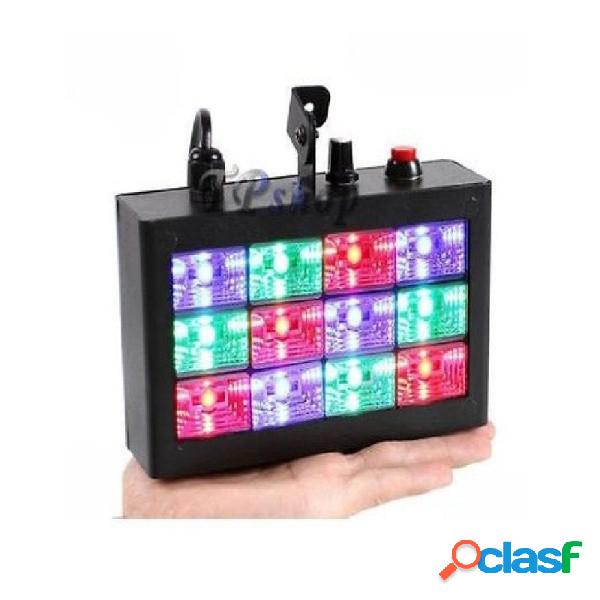 Trade Shop - Strobo 12 Led Luce Rgb Proiettore Faro Effetto
