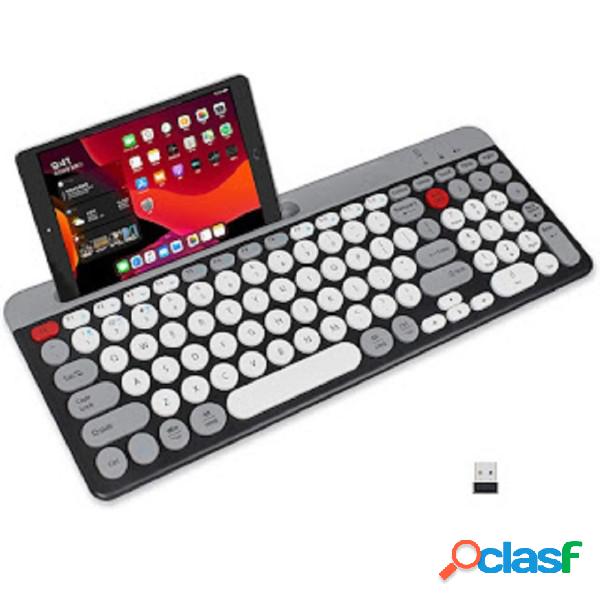 Trade Shop - Tastiera Wireless Bluetooth Dual Modes Layout
