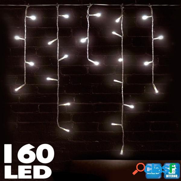 Trade Shop - Tenda Cascata Luminosa 160 Led Bianco Caldo 230