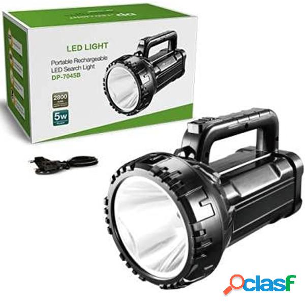 Trade Shop - Torcia Lampada Faro Portatile Led 5w Batteria