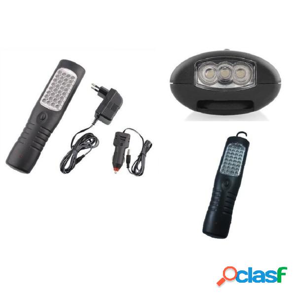 Trade Shop - Torcia Portatile Lampada Emergenza 35 Led 3 In