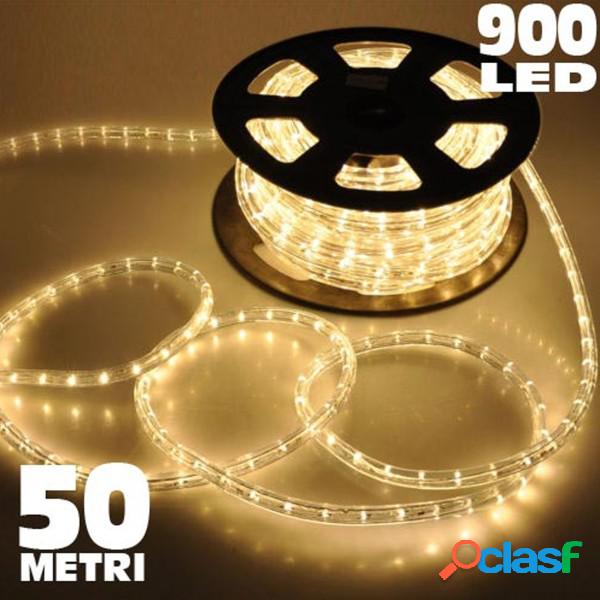 Trade Shop - Tubo Luminoso 50 Metri Bianco Caldo Per Uso