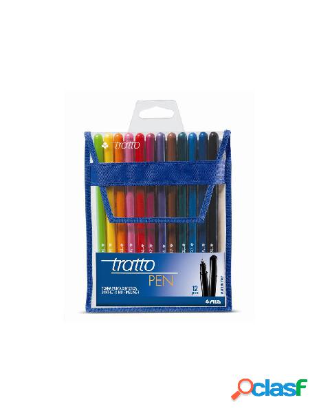 Tratto pen busta appendibile 12 pz colori assortiti
