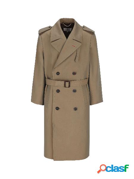 Trench in cotone con cintura