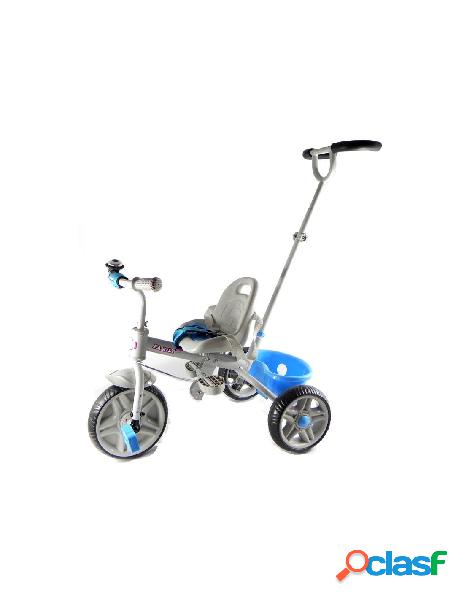 Triciclo metallo con manico sterzante (azzurro)
