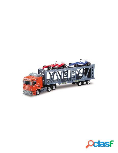 Truck trailer with 2 racing cars scx24