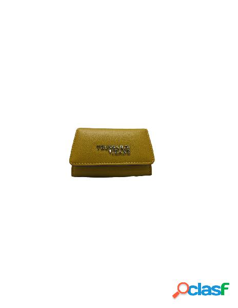 Trussardi - trussardi portafoglio easy light saffiano giallo
