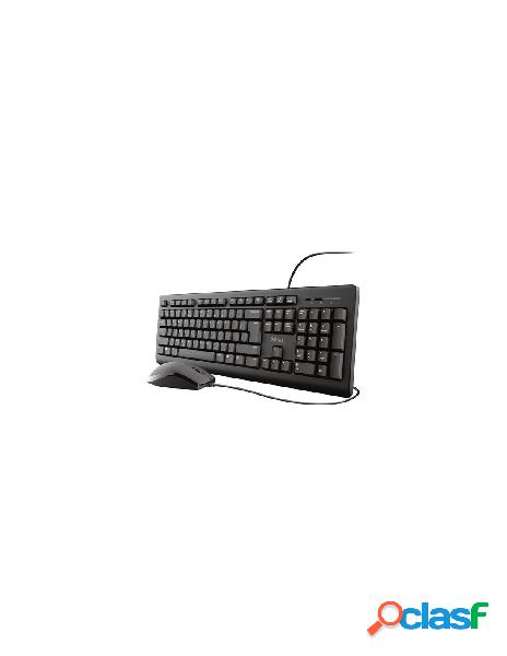 Trust - tastiera e mouse trust 23971 primo wired black