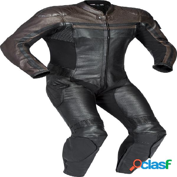 Tuta moto pelle Ixon LEGENDARY nero marrone