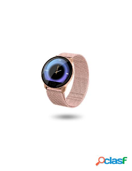 Unotec - smartwatch watchuu orologio bluetooth oro rosa