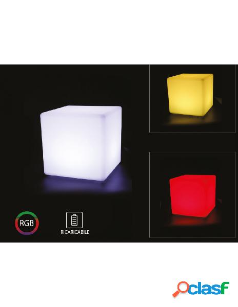 V-tac - cubo luminoso cube light con lampada luce led rgbw