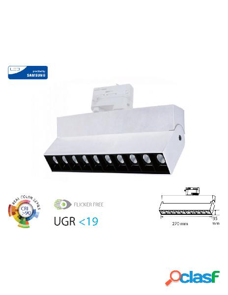 V-tac - faretto lampada led lineare da binario trifase