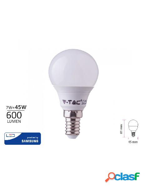 V-tac - lampada a led e14 p45 7w 600lm bianco caldo 3000k