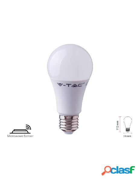 V-tac - lampada a led e27 con sensore microonde 11w a60 ra80