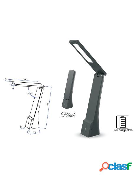 V-tac - lampada led da tavola ricaricabile portatile 4w