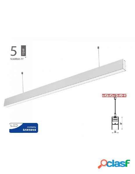 V-tac - lampada led lineare a sospensione slim 120cm 40w