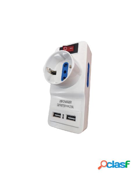 V-tac - multipresa ciabatta elettrica spina 16a con 2 usb
