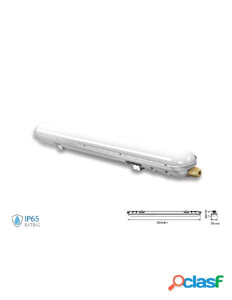 V-tac - plafoniera led 60cm 18w 220v bianco freddo 6400k