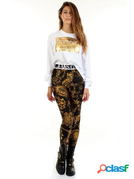VERSACE JEANS COUTURE T-shirt in jerey di cotone maxi logo