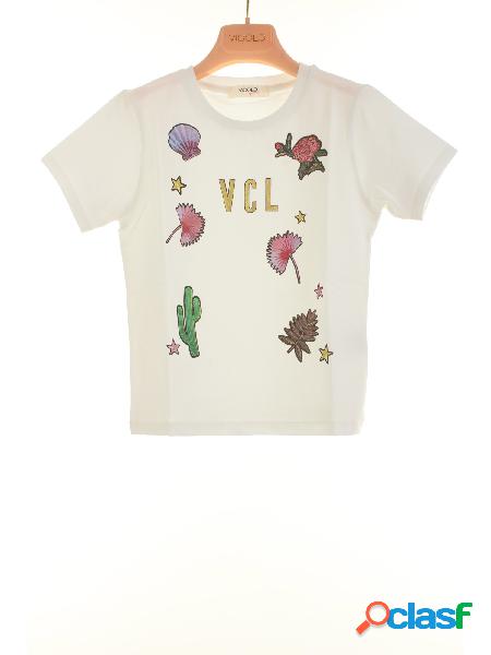 VICOLO GIRL T-shirt a maniche corte BIANCO
