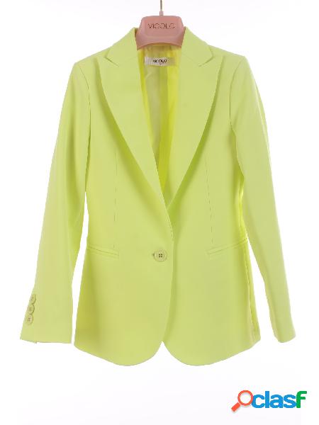 VICOLO GIRL giacca con rever a lancia LIME