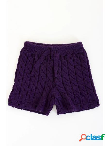 VICOLO GIRL shorts in maglia intrecciata