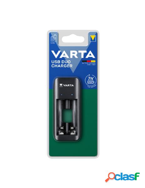 Varta - caricabatterie universale 2 aa/aaa/usb duo charger