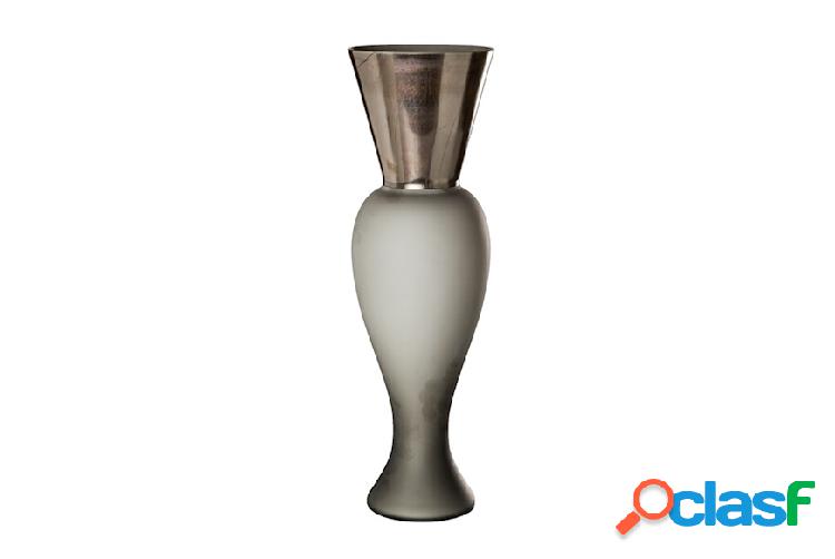 Venini Vaso Regina vetro di Murano grigio marrone