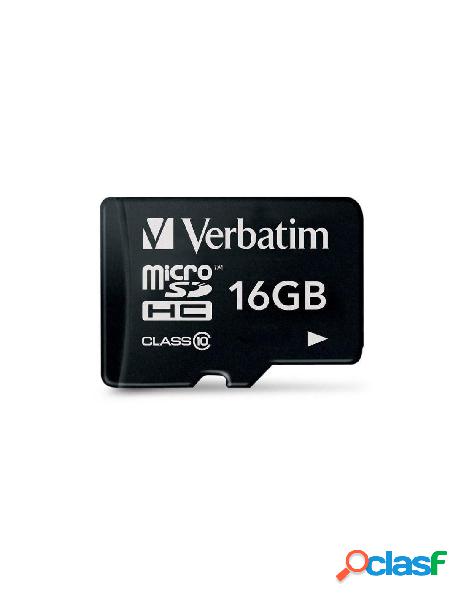 Verbatim - memoria micro sdhc 16 gb - classe 10