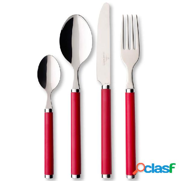 Villeroy & Boch Play Servizio Posate 24 Pz Rosse In Acciaio