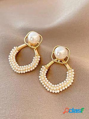 Vintage Baroque Pearl Stud Earrings