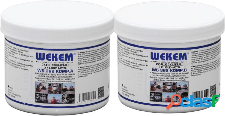 WEKEM - Pasta metallo liquido 2x250 g, Contenuto: 500 g