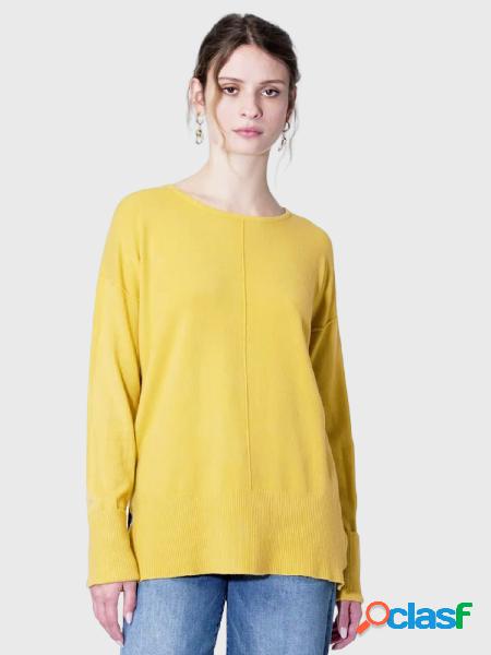 WHITE WISE Maglione girocollo Giallo ocra