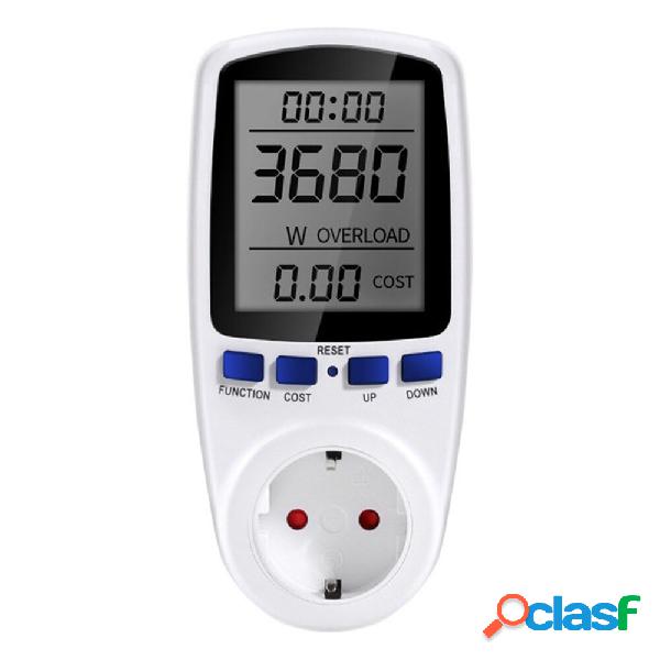 Wattmetro digitale AC 220V Misuratore di potenza Consumo di