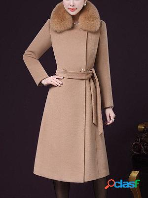 Women's Autumn/winter Wear Woolen Collar Coat Long