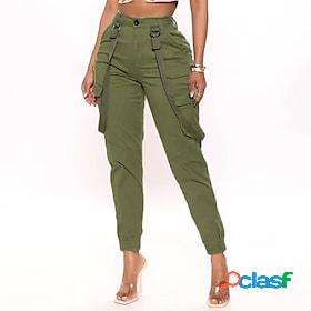 Women's Cargo Pants Tapered pants Green Streetwear Casual