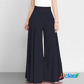 Women's Dress Pants Culottes Wide Leg Pants Trousers Black