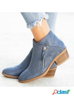 Womens Fashion Low Heel Ankle Boots