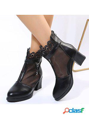 Womens Fashion Mesh High Heels