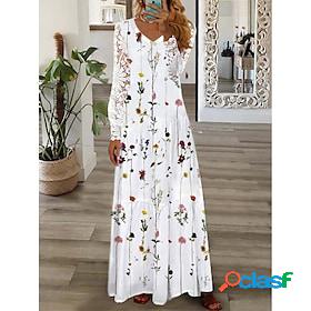 Women's Lace Dress White Dress Print Dress Long Dress Maxi