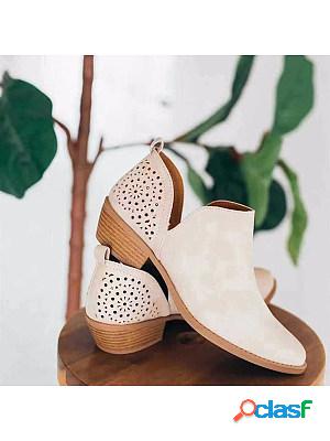 Women's Retro Comfortable Hollow-out Ankle Boots