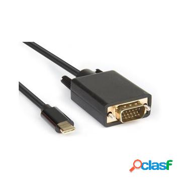 Xvauc-vga20 adattatore video 2 m usb c vga (d-sub) nero