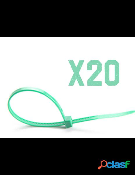 Zorei - 20 fascette plastica verde lunghe giardinaggio