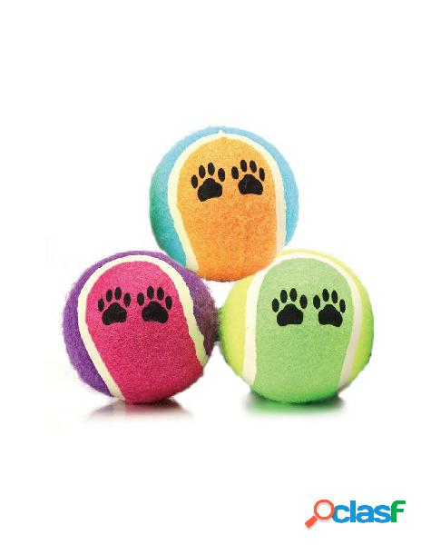 Zorei - 3 pezzi palla da tennis giocattolo per cani animali